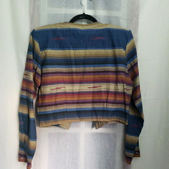 NWT VTG Circle T Marilyn Lenox Blue El Rancho Cropped Shirt Western Rodeo Size M - Picture 3 of 10